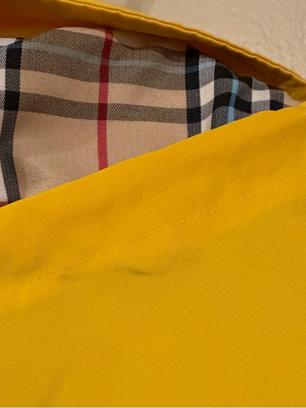SAPHIROSE Yellow Hooded  Plaid Lined Trenchcoat Jacket Coraline-Inspired- Size M - Picture 7 of 7